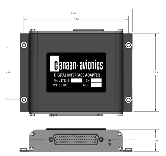 U1713 Dimensions